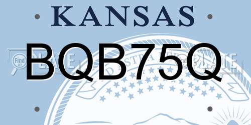 BQB75Q Kansas License Plate