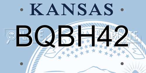 BQBH42 Kansas License Plate