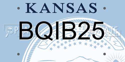 BQIB25 Kansas License Plate