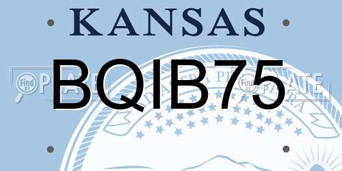 BQIB75 Kansas License Plate