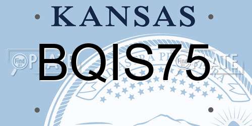 BQIS75 Kansas License Plate