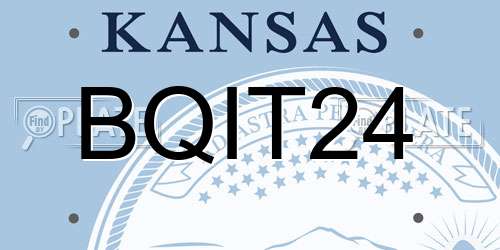 BQIT24 Kansas License Plate