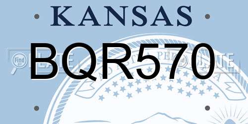 BQR570 Kansas License Plate