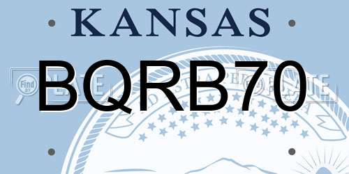 BQRB70 Kansas License Plate