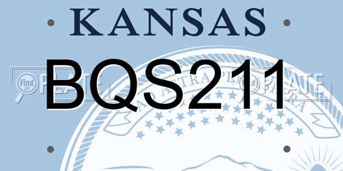 BQS211 Kansas License Plate
