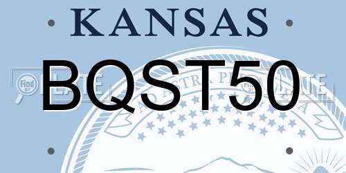 BQST50 Kansas License Plate