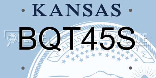 BQT45S Kansas License Plate