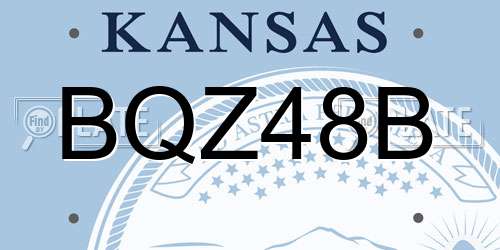 BQZ48B Kansas License Plate