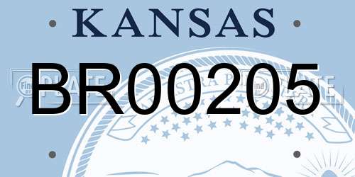BR00205 Kansas License Plate