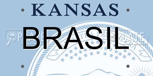 BRASIL Kansas License Plate