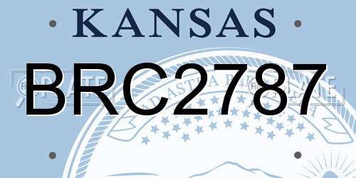 BRC2787 Kansas License Plate