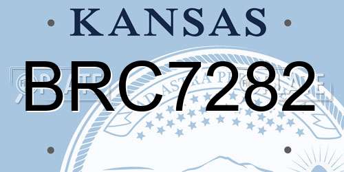 BRC7282 Kansas License Plate