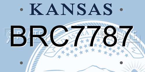 BRC7787 Kansas License Plate