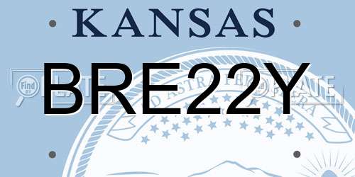 BRE22Y Kansas License Plate