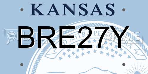 BRE27Y Kansas License Plate
