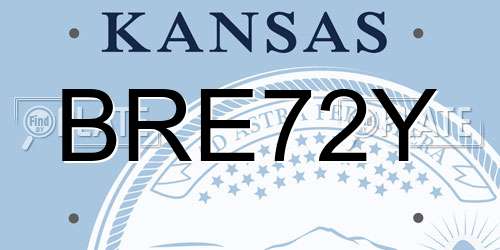 BRE72Y Kansas License Plate