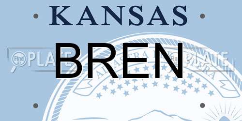 BREN Kansas License Plate