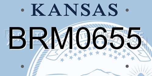 BRM0655 Kansas License Plate