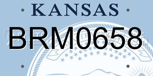 BRM0658 Kansas License Plate