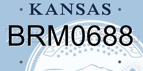 BRM0688 Kansas License Plate