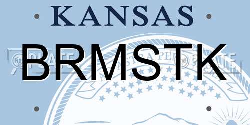 BRMSTK Kansas License Plate
