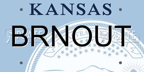 BRNOUT Kansas License Plate