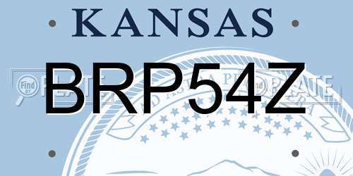 BRP54Z Kansas License Plate