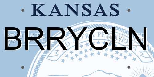 BRRYCLN Kansas License Plate