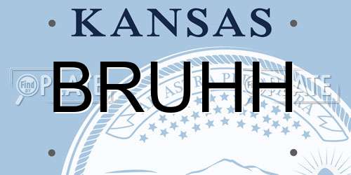 BRUHH Kansas License Plate