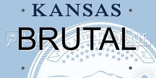 BRUTAL Kansas License Plate