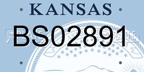 BS02891 Kansas License Plate