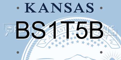BS1T5B Kansas License Plate