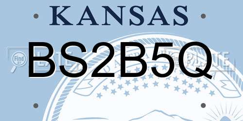 BS2B5Q Kansas License Plate