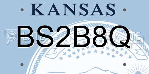 BS2B8Q Kansas License Plate
