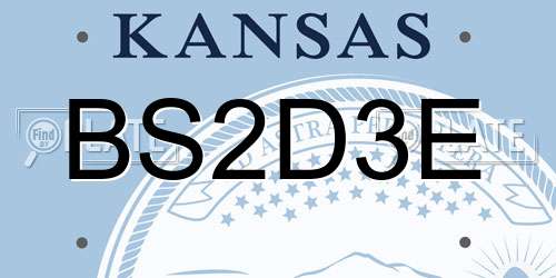 BS2D3E Kansas License Plate