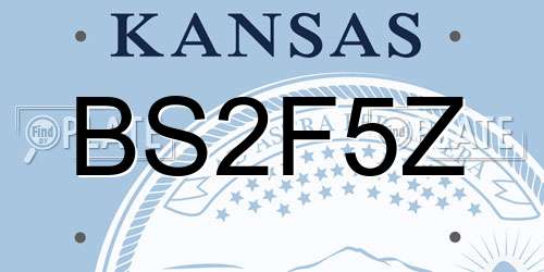 BS2F5Z Kansas License Plate