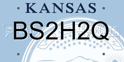 BS2H2Q Kansas License Plate