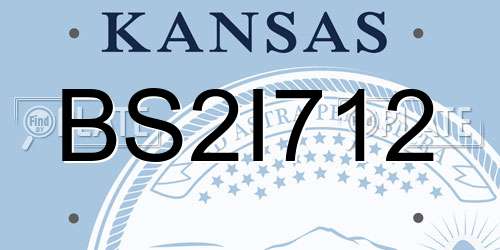 BS2I712 Kansas License Plate