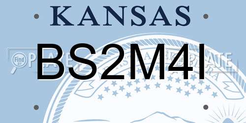 BS2M4I Kansas License Plate