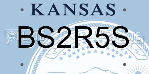 BS2R5S Kansas License Plate