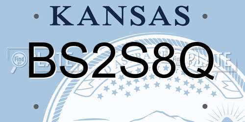 BS2S8Q Kansas License Plate