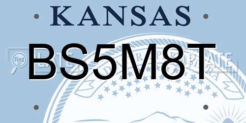 BS5M8T Kansas License Plate