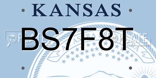 BS7F8T Kansas License Plate