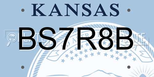 BS7R8B Kansas License Plate