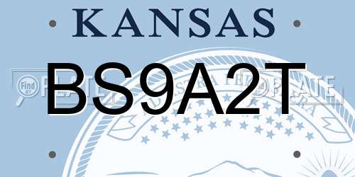 BS9A2T Kansas License Plate
