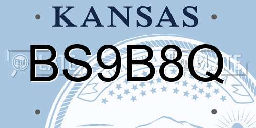 BS9B8Q Kansas License Plate