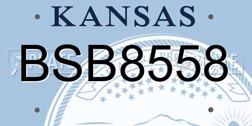 BSB8558 Kansas License Plate