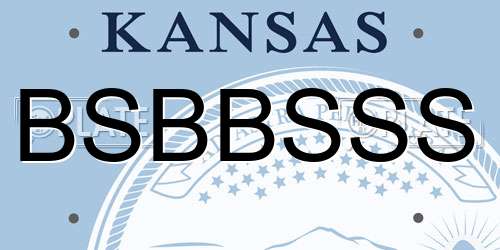 BSBBSSS Kansas License Plate
