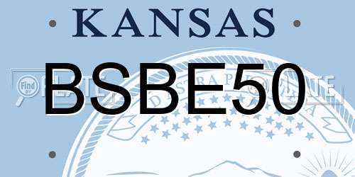 BSBE50 Kansas License Plate