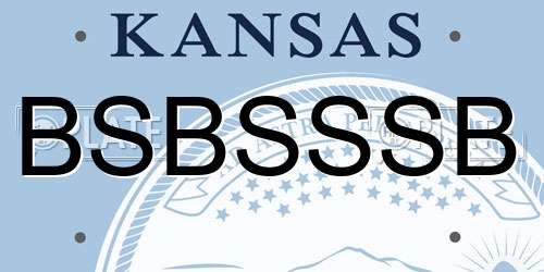 BSBSSSB Kansas License Plate